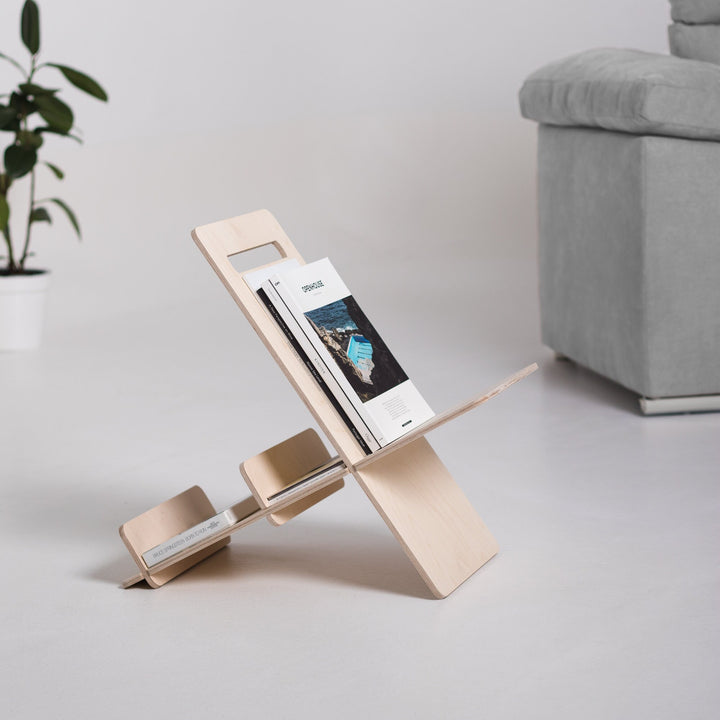 Detachable Magazine Rack with Handle to Carry and Hold Open Books, Perfect for Organizing Your Reading and Entertainment. DEBOOK