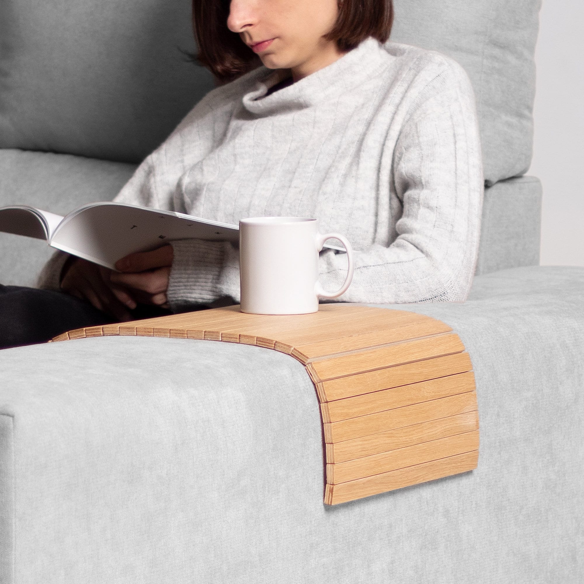 Flexible Tray for Sofa and Unstable Surfaces - Comfort and Stability in Your Home! - DETRAY OAK