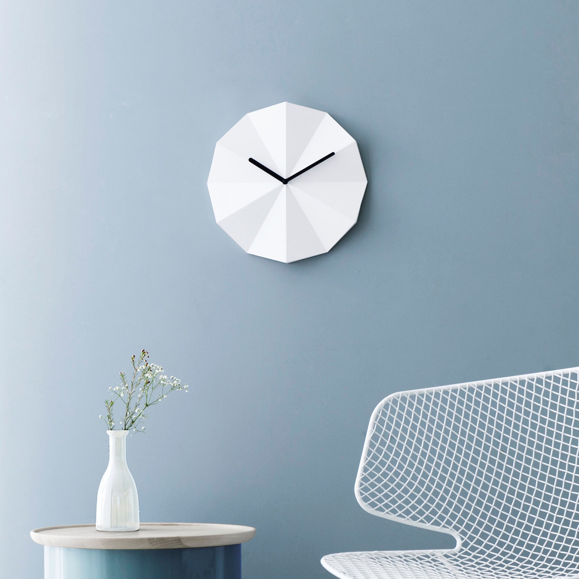 Delta Clock White