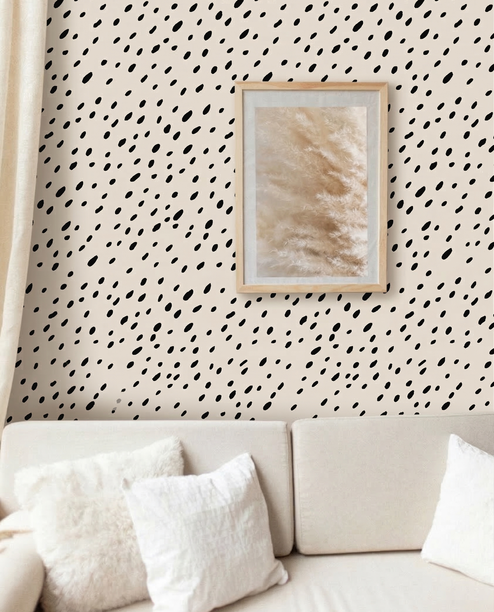 Abstract Spots on Beige