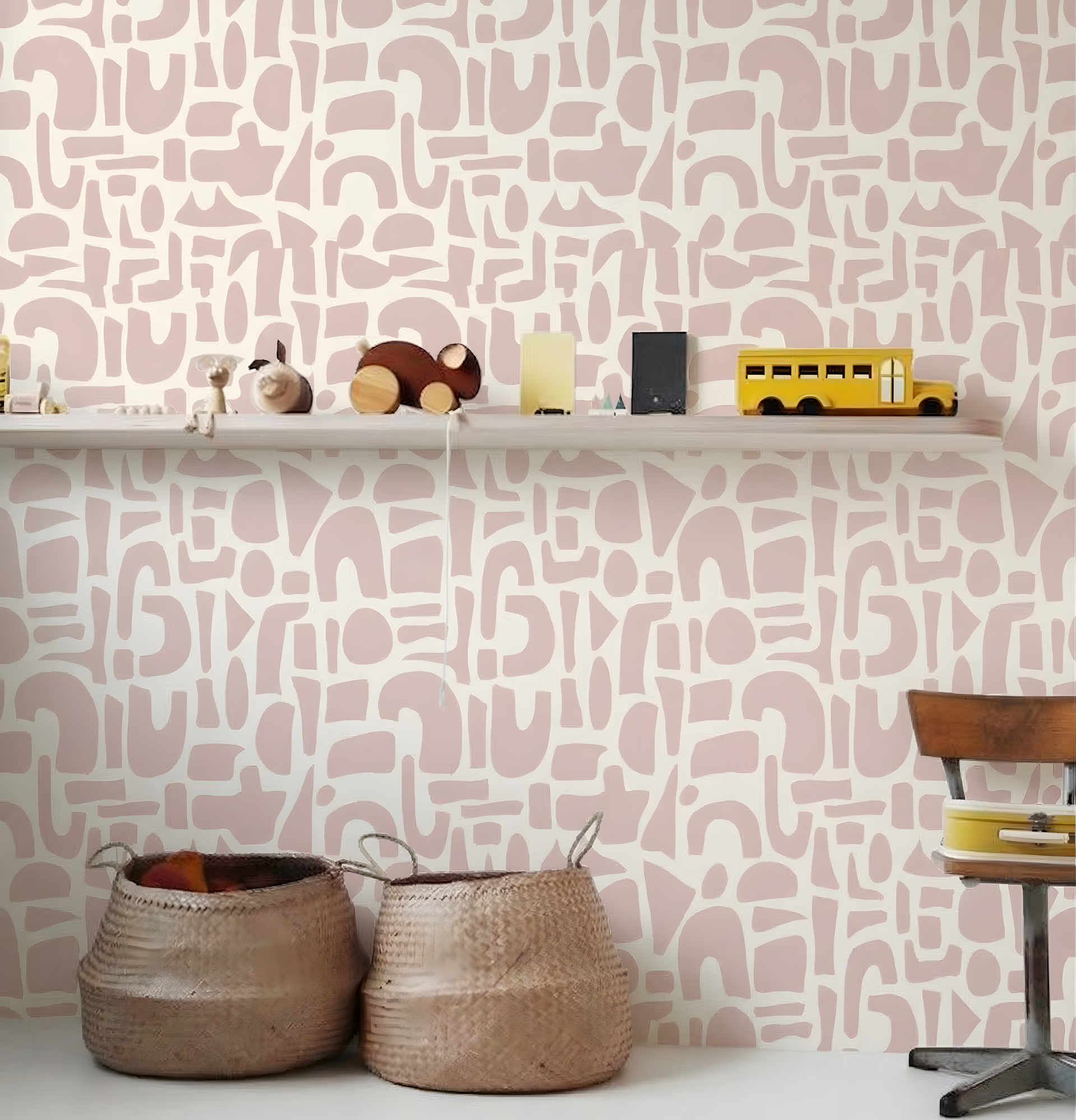 Abstract Pink Summer Shapes